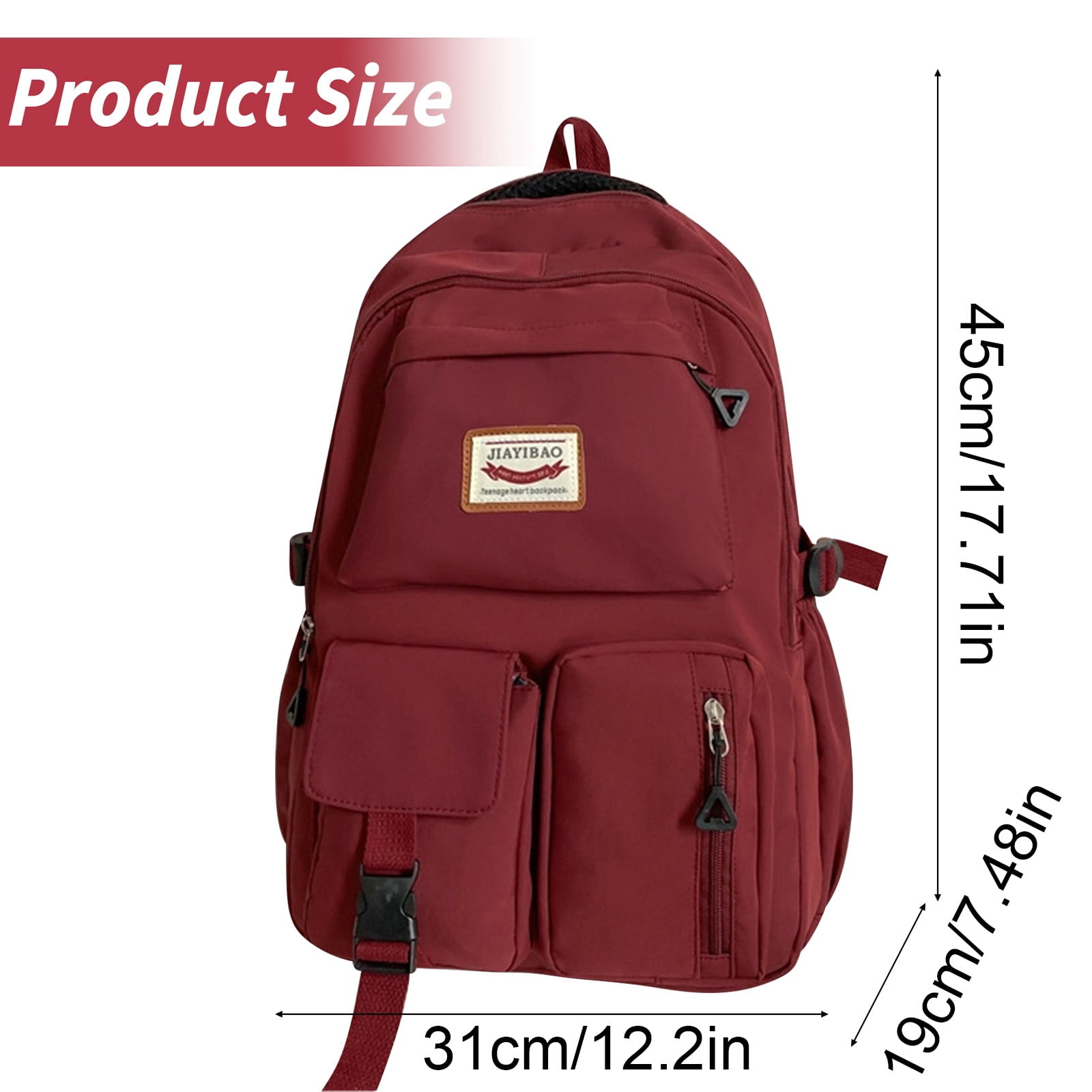 Goowood Pink Laptop Backpack Women Cute Daypack Travel Work Mochilas Para Mujer Water Resistant Bookbag