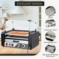 thumbnail image 3 of Garvee Hot Dog Roller with Bun Warmer, Hot Dog Machine W/Removable Drip Tray and Glass Cover for Home, Parties, 3 of 8