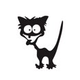 thumbnail image 1 of Soumake Waterproof Funny Cat Pattern Car Styling Trim Sticker Vehicle Decor Accessories, 1 of 3