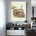 thumbnail image 4 of KLL Train Print Farmhouse Canvas Wall Art,Wall Decorations For Living Room Office Canvas Wall Decor for Home Decorations, 12'×16’’, 4 of 8