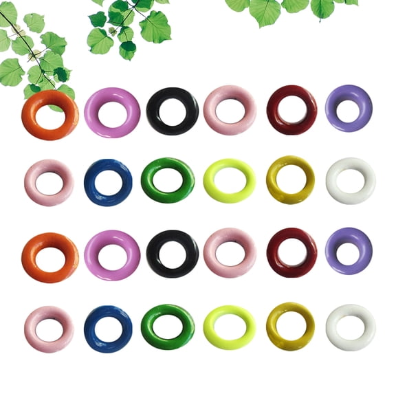 FRCOLOR 200 Pcs Metal Eyelets Punch Grommets Window Curtain Ring Sewing
