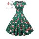 thumbnail image 2 of Vestido de fiesta de Navidad para mujer, Vestido de manga corta con cuello en V, estampado Vintage elegante, vestido de verano para fiesta de Navidad y Año Nuevo, bata 3XL, 2022, 2 of 4