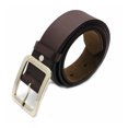 thumbnail image 2 of Eosunjian Fashion Men Faux Leather Solid Color Pin Buckle Pants Waist Belt Waistband Gift Coffee, 2 of 3