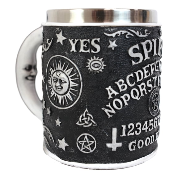 Ebros Crescent Moon Ouija Coffee Mug Tankard With Crescent Moon Handle