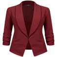 thumbnail image 1 of Made by Johnny Women‘s 3/4 Sleeve Blazer Open Front Cardigan Jacket Work Office Blazer S BLACK, 1 of 6
