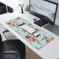 thumbnail image 2 of Long Mouse Pads for Desk,Pioneer Flower Floral Print Pattern Desk Mats on Top Of Desks, Desk Mouse Pad Extra Large with 3mm Non-Slip Base and Stitched Edge for Gaming,Office,Work,Home 31.5"x11.8", 2 of 6