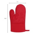thumbnail image 6 of Unique Bargains 2pcs Silicone and Cotton Heat-Resistant  Oven Mitts Red 12.6" x 7.1", 6 of 6
