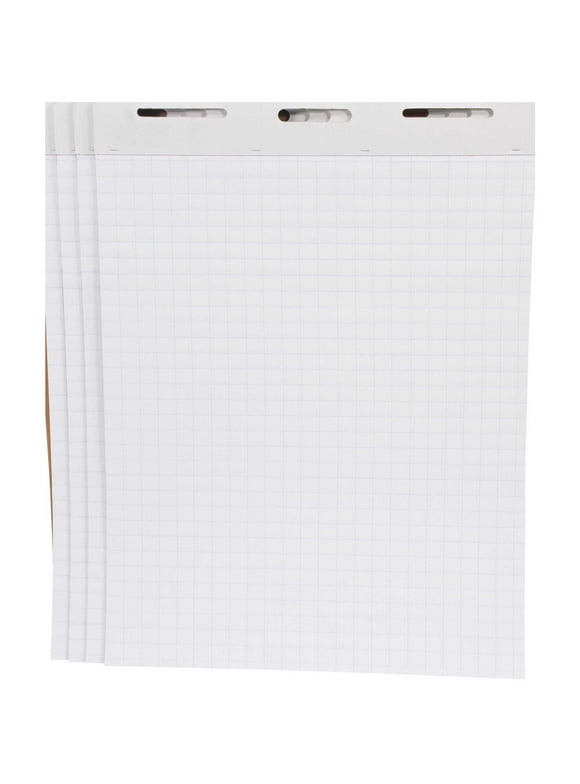 School Smart Graph Ruled Flip Chart Paper, 27 x 34 Inches, 50 Sheets, Pack of 4