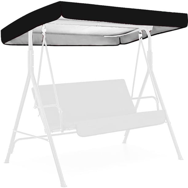 sweethay Toldo de columpio para exteriores, repuesto profesional de Color sólido, impermeable, a prueba de polvo, para muebles, protectores de Cubiertas para muebles de jardín Negro