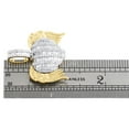 thumbnail image 5 of 10K Yellow Gold Baguette Diamond Dome Heart Angel Wings 1.15" Pendant Charm 2 CT, 5 of 6