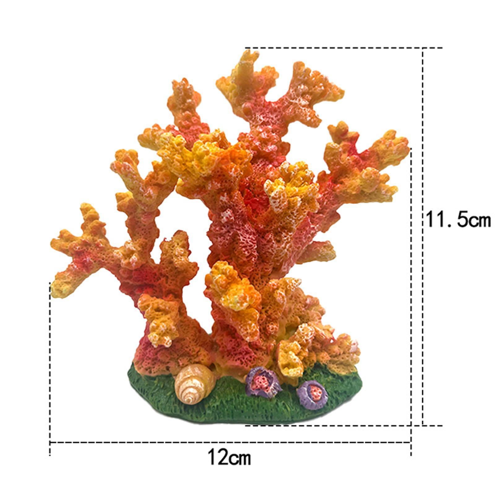 Fzaqwen Artificial Coral Figurine Sculpture Accessory Home Decor Versatile Creative Fish orange