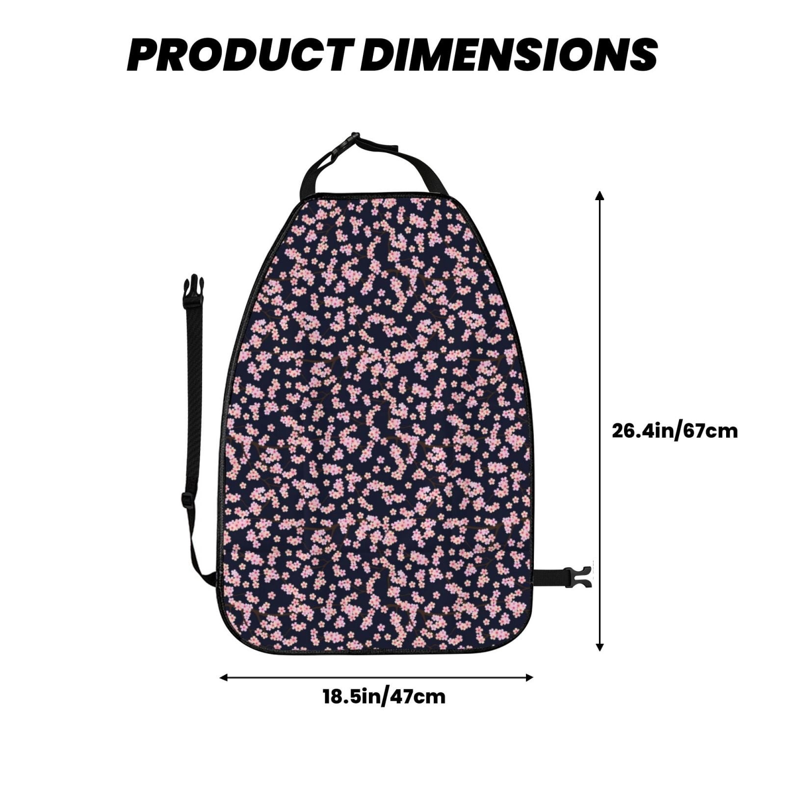 Xecao Flower Pattern Car Seat Back Protector 2 Pack Large Capacity Pocket, Kick Mats Back Seat Protector