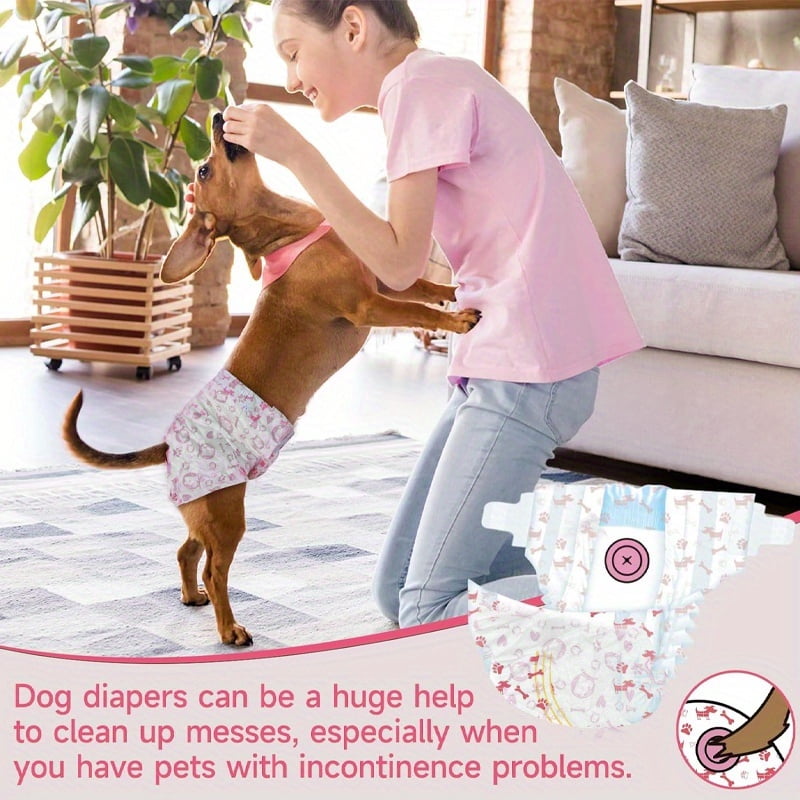 40 - piece leak - proof female dog diapers. Featuring imported polymer absorbent core, they absorb instantly and dry quickly. Stretchy, elastic, soft & leak - proof