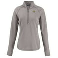 thumbnail image 2 of Women's Cutter & Buck Heather Gray Jacksonville Jaguars  Peshastin Eco Fleece Recycled Tri-Blend Raglan Half-Zip Jacket, 2 of 3