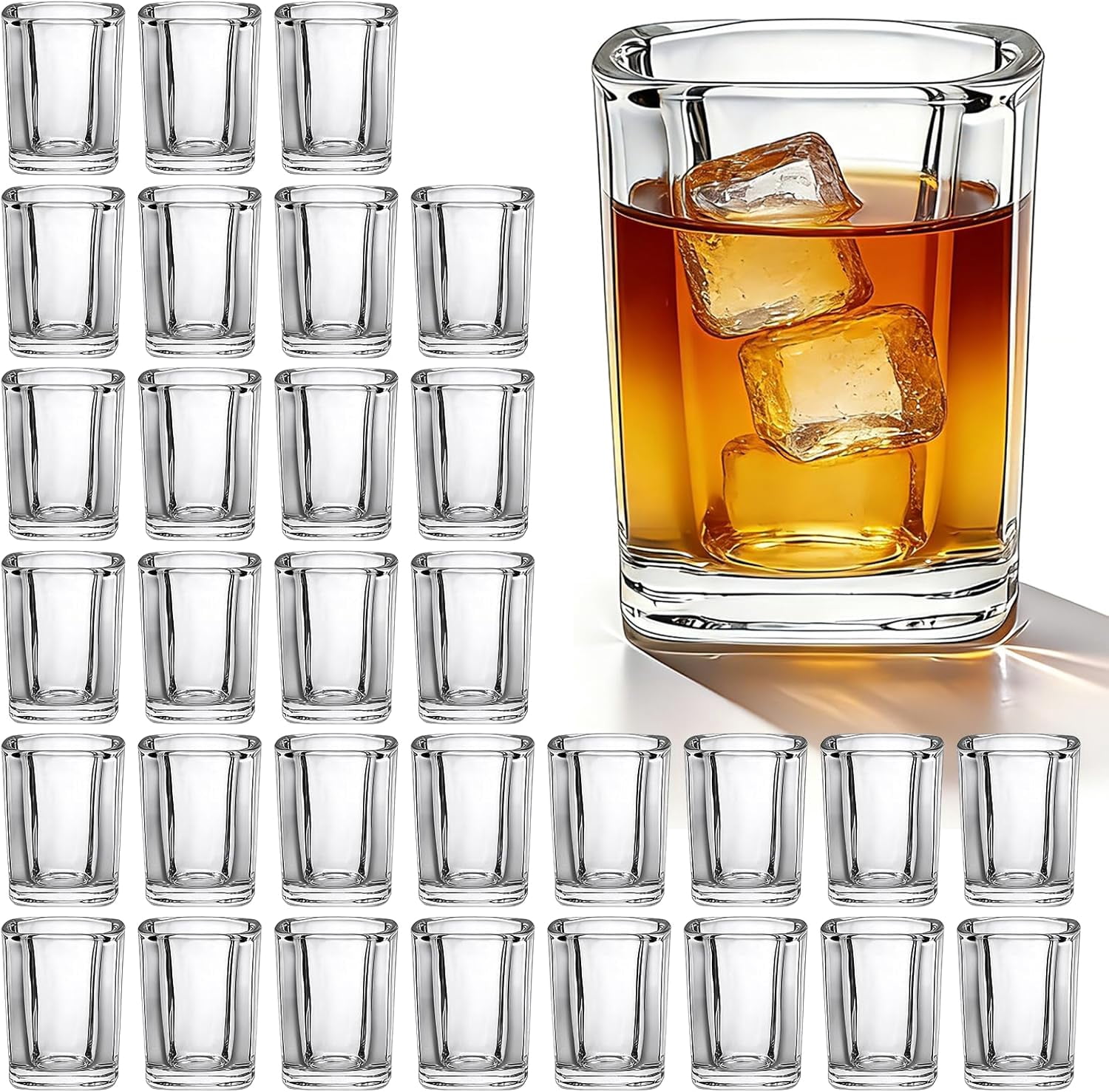 Czech Bohemian Crystal Glass Set of 6 Shot Glasses 2oz./55ml