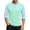 Mint Green, variant on Men’s Three Quarter Sleeve Sport T-Shirt Baseball Style Casual Cotton Top