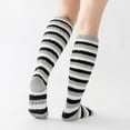 thumbnail image 2 of Womens Thick Comfortable Soft Fuzzy Cozy Calf High Winter Plush Socks 6 Pairs Stripe With Anti Slip Soles Style Size 9-11, 2 of 5