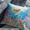 thumbnail image 2 of Manfei Dreamy Mermaid Sewing & Crafting Fabric (1 Yard), Ocean Sea Princess Home Decor Fabric by the Yard for Girls, Whale Coral Jellyfish Starfish DIY Fabric, 2 of 6