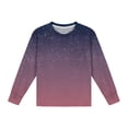 thumbnail image 6 of Efsteb Girls Tops Long Sleeve Soft Crew Neck Gradient Print Casual Comfy Tunic Tops for All-Season Styles（Multicolor，9 Years）, 6 of 6