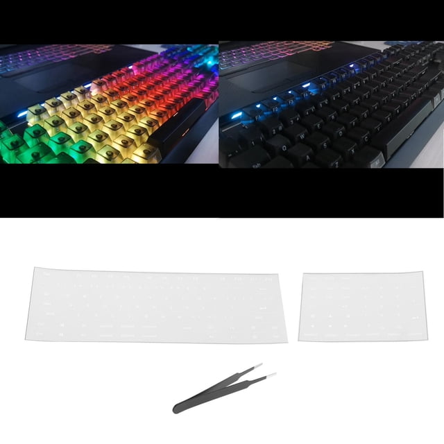 Pegatinas laterales de universales para teclas de mecánica de corto blanco claro perfke Adhesivos laterales para teclado