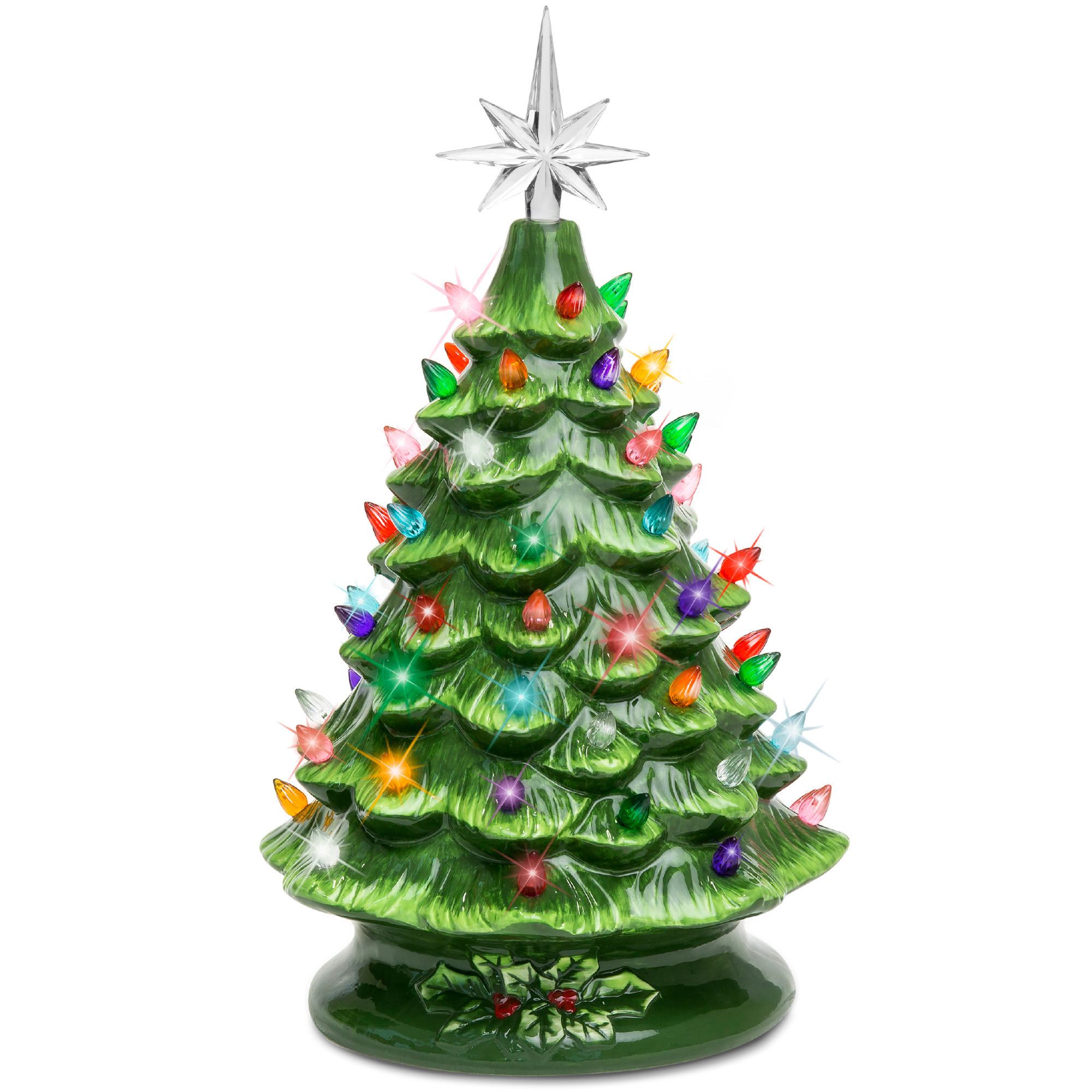 Best Choice Products Ceramic Pre-Lit Tabletop Christmas Tree