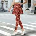 thumbnail image 3 of COEQINE Women Yoga Skirted Legging with Pockets LOVE Heart Lamp Red Pattern High Waist Tennis Skirts with Leggings for Valentine Fashion Skort Pants Full Length Golf Leggings, S, 3 of 7