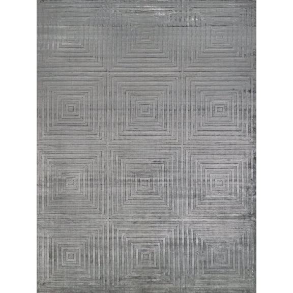 Exquisite Rugs Dove Embossed Aqua Viscose handloomed Area Rug
