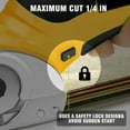 thumbnail image 6 of Cordless Electric Scissors, Cardboard Cutter, Rechargeable Powerful 4V Scissor Cutting Tool for Cardboard, Fabric, Leather, Yellow, 6 of 16