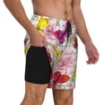 thumbnail image 2 of Balery Butterflies and Vintage Bañador para hombre, shorts de playa de secado rápido con entrepierna y forro de compresión-Small, 2 of 6