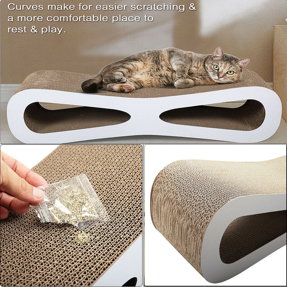Hommoo Cat Scratcher Toy,Premium Cat Scratcher Post, Furniture Play Rest,Wood Color