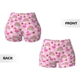 thumbnail image 5 of Fotbe Cute Flamingo Seamless Shorts, Womens Workout Shorts High Waist Stretch Booty Short for Gym/Yoga/Running/Biking-Medium, 5 of 9