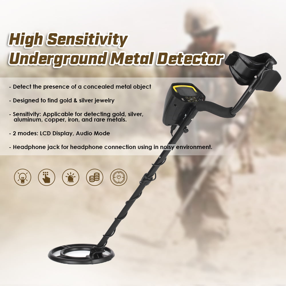 Metal Detector Adjustable Search Sensitive Waterproof Accessories Shovel Digger 