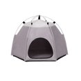 thumbnail image 1 of Tienda de campaña para mascotas, impermeable, resistente a los arañazos, de tela Oxford, plegable, hexagonal, 1 of 8