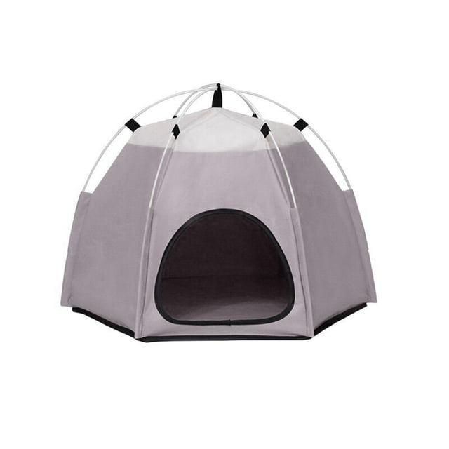 Amdohai Oxford Tissu Imperméable Résistant aux Rayures Tente pour Animaux de Compagnie Pliable Hexagonale Tente pour Animaux de Compagnie Lavable Mignon