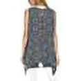thumbnail image 3 of Fever Women Double Layer Sleeveless Blouse (Black/White Floral Tile, Small), 3 of 4