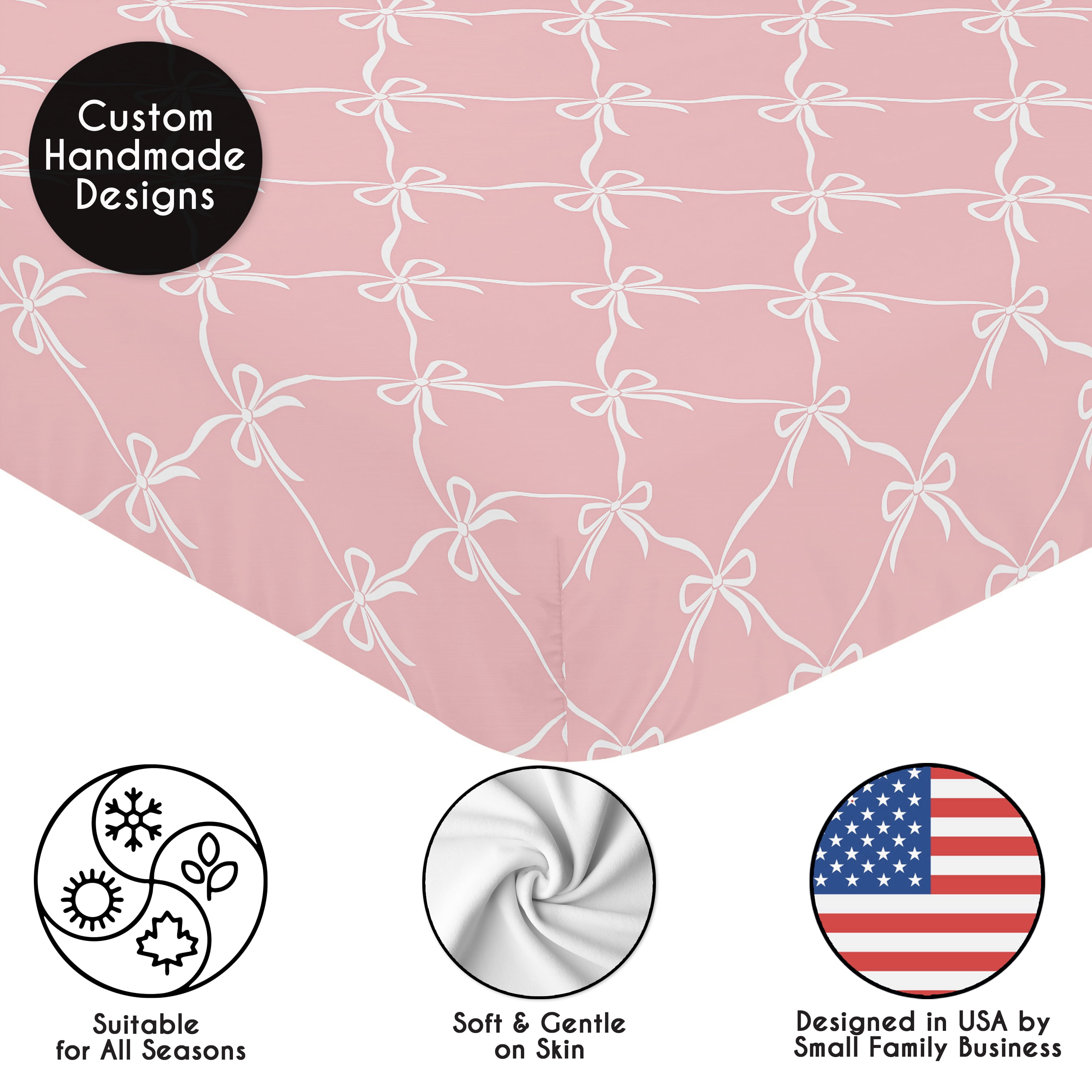 Sweet Jojo Designs Ballerina and Ballet Bows Pink Girls Fitted Crib Sheet