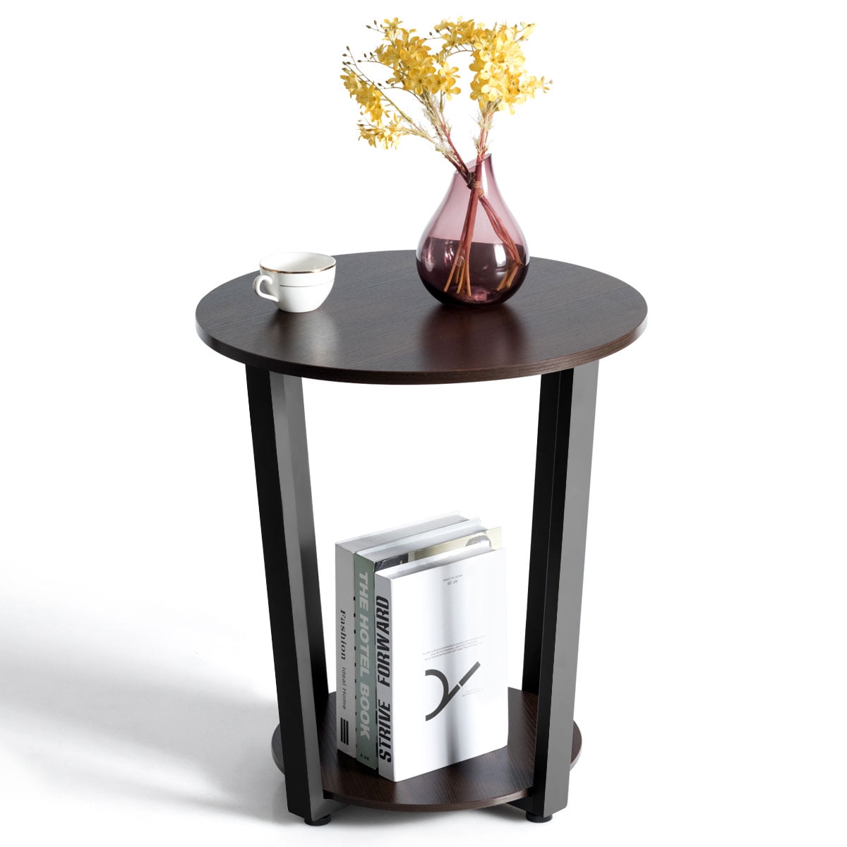 Details about SmileMart Metal Side Table Industrial Round End Table with Storage Rack Set of 2 Details about SmileMart Metal Side Table Industrial Round End Table with Storage Rack Set of 2