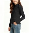 thumbnail image 6 of Maean Girls Mock Neck Long Sleeve Shirt Slim Lightweight Undershirts Casual Basic Tee Shirts Outfits, 6 of 6
