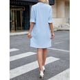 thumbnail image 6 of ZANKLEY Dress for Women V Neck Short Sleeves Casual Flowy Summer Beach Vacation Shifts, 6 of 7