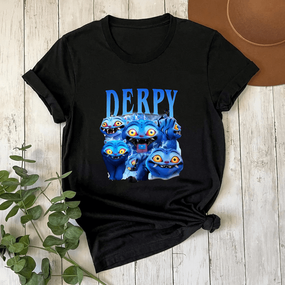 Derpy Cats Funny Cartoon Group Quirky Cute Animal Humor Graphic Unisex T-Shirt V10198 up to size 5XL