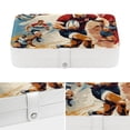 thumbnail image 4 of Football Portable PU Leather Jewelry Display Organizer Box with Removable Compartment, 4 of 6