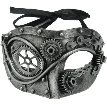 Steampunk Steel Gear Mask Adult Halloween Accessory