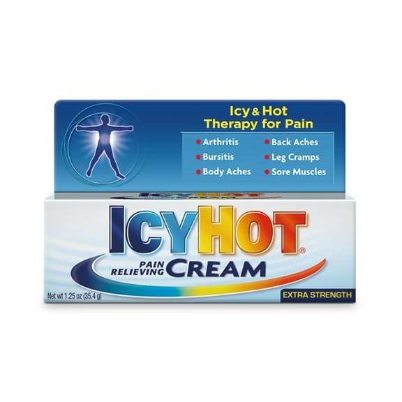 Icy Hot Orignal Pain Relieving Cream 1.25 oz. Powerful Pain Relief for Muscles & Joints