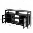 thumbnail image 2 of Topcobe 58" TV Stand Entertainment Console Center with 2 Cabinets, Entertainment Center with Storage, TV Furniture for Living Room, Black, 2 of 8