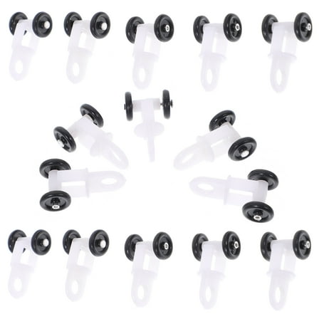 unbranded  100 Pcs Home Curtain Accessory Sliding Wheel Track Curtains Wire Tracks White