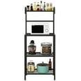 Zimtown Bakers Rack, 4 Tier Kitchen Microwave Oven Stand with Storage Shelves Organizer Black