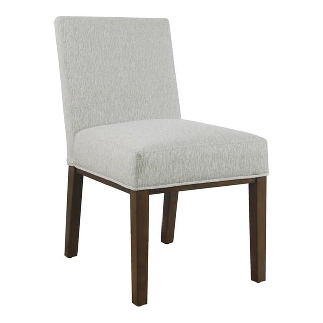 HomePop Kolbe Transitional Woven Fabric Dining Chair, Gray (Set of 2)