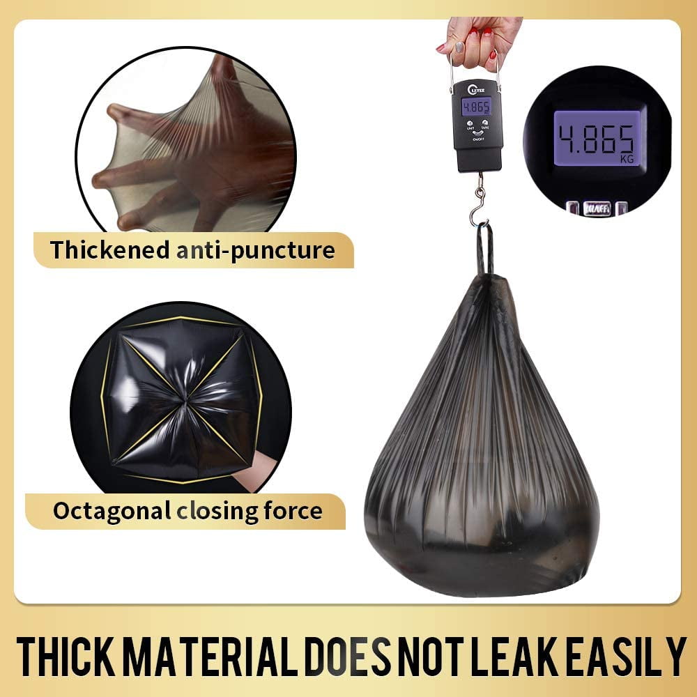 5 Rolls/100 Counts Small Garbage Bags for Office, Kitchen,Bedroom Waste Bin, Portable Strong Rubbish Bags,Wastebasket Bags,Black