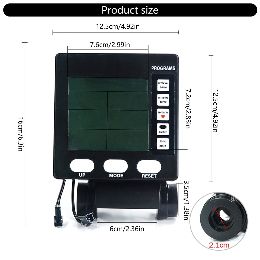 MOMOJIA Multifunctional Digital Rowing Machine Counter Fitness Speedometer for Distance