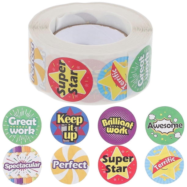 1 Roll Cartoon Reward Stickers Children School Reward Stickers Teacher Encouraging Sticker
